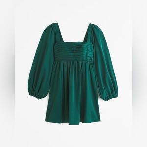 Abercrombie & Fitch Emerson Satin Long-Sleeve Mini Dress